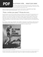 Mulher que dá na primeira noite