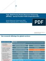 Multi-Process Human Resources Outsourcing (MPHRO) – Service Provider Profile Compendium 2013