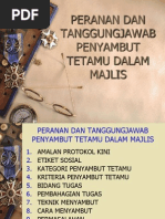 Peranan Penyambut Tetamu