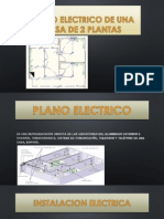 Plano Electrico de Una Casa de 2 Plantas