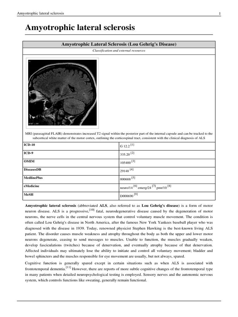 Understanding Amyotrophic Lateral Sclerosis | PDF | Amyotrophic Lateral ...