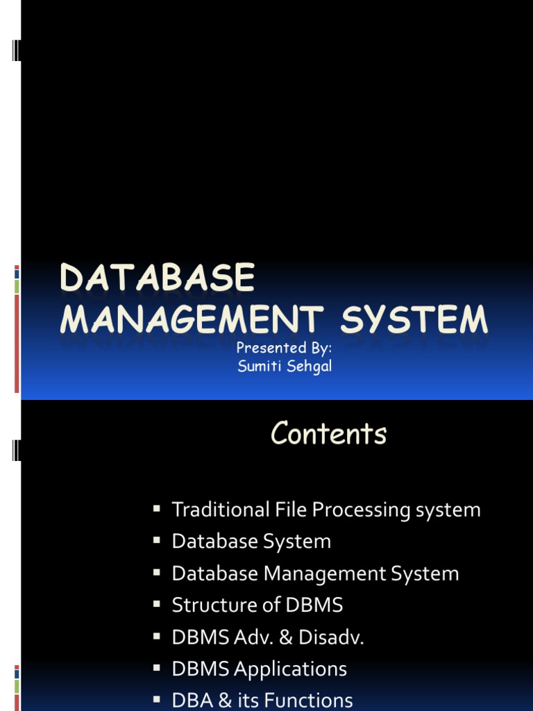 Database Management System | PDF | Information Management | Databases