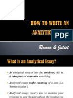 8 RJ Analytical Essay Structure