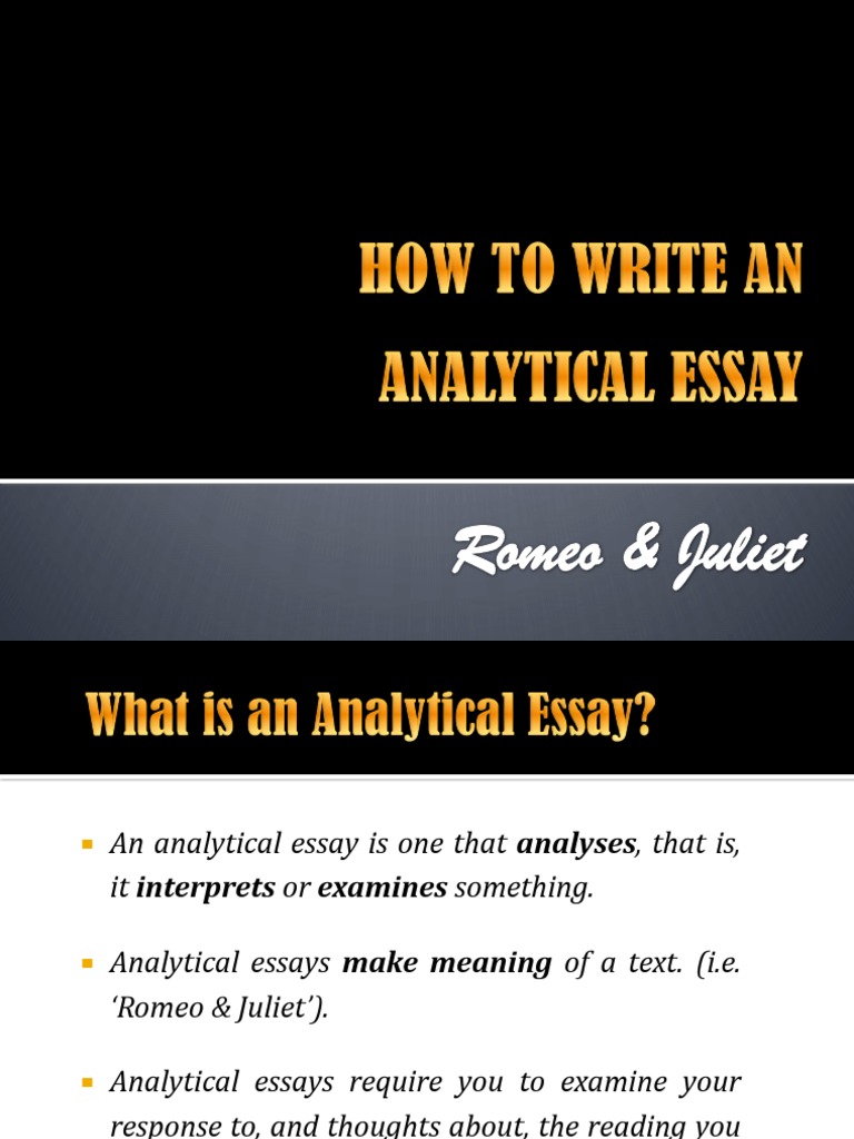 Analytical Essay Writing Guide | PDF
