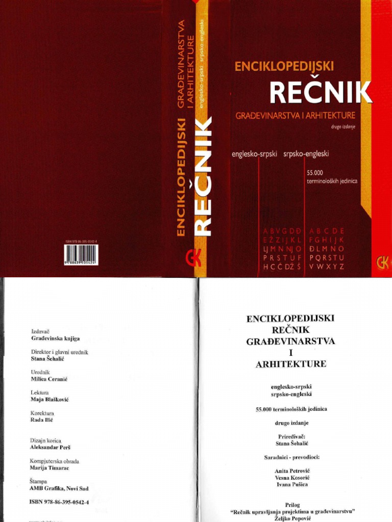 2006 Stana Shehic Recnik Arhitekture I Gradjevinarstva (Gradjevinska  Knjiga) | PDF
