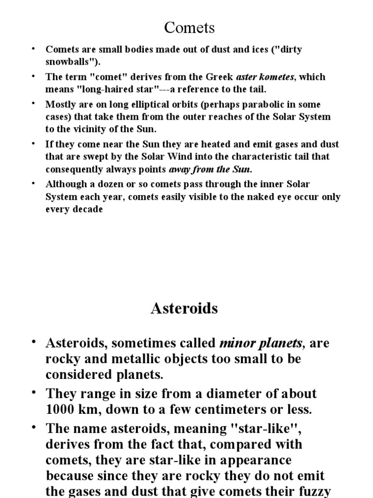 Comets | PDF
