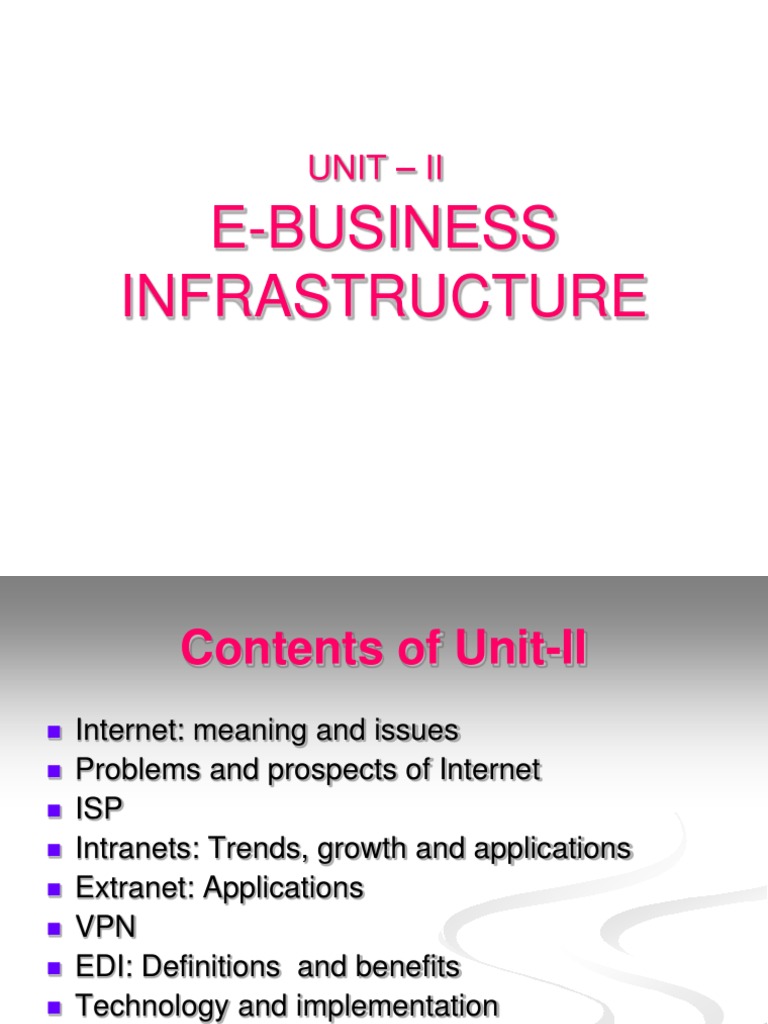 E-Business Infrastructure Overview | PDF | Electronic Data Interchange ...