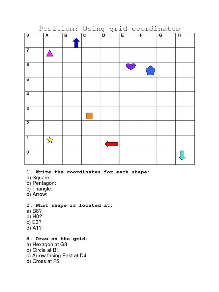 Grid Coordinates Activity | PDF