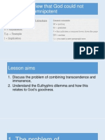 Attributes of God 5 Immanence Transcendence Euthyphro