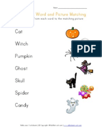 Halloween Matching Words