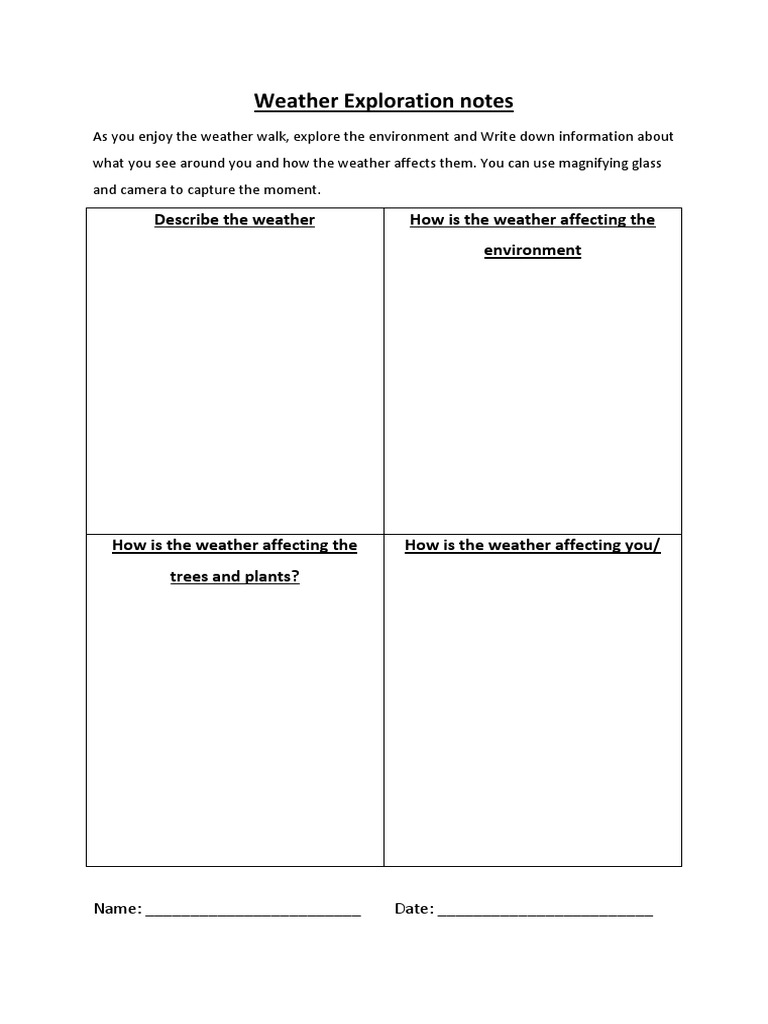 Weather Exploration Notes | PDF