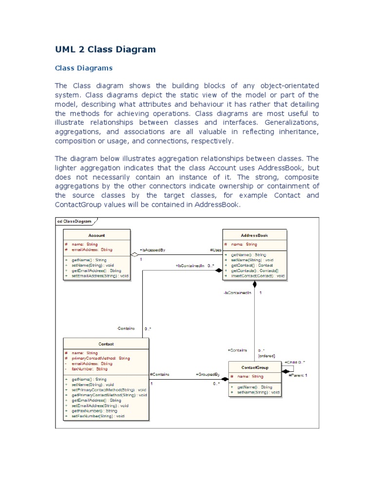 UML 2 Class Diagram | Download Free PDF | Use Case | Class (Computer ...