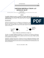 Fraunhoffer Diffraction at Single Slit