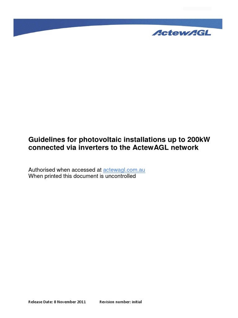 Guidelines For Grid Connected PV Installations | PDF | Technology ...