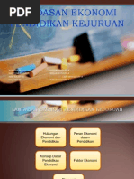 Landasan Ekonomi Pendidikan Kejuruan