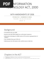 Information Technology Act, 2000 Amendment 2008