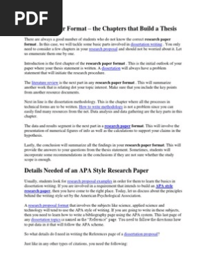 Research Paper Format