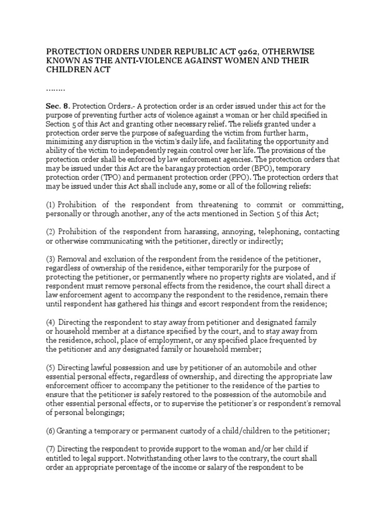 Understanding Permanent Protection Orders | PDF | Restraining Order ...