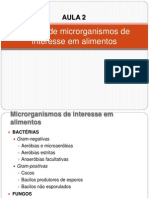 2 AULA - Grupos de Microrganismos de Interesse Em Alimentos