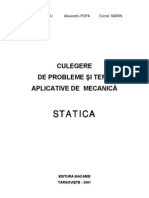 Probleme de Mecanica Statica