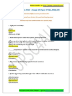 SSC CHSL Exam 2012 – Solved GK Paper (04.11.2012 -AN)