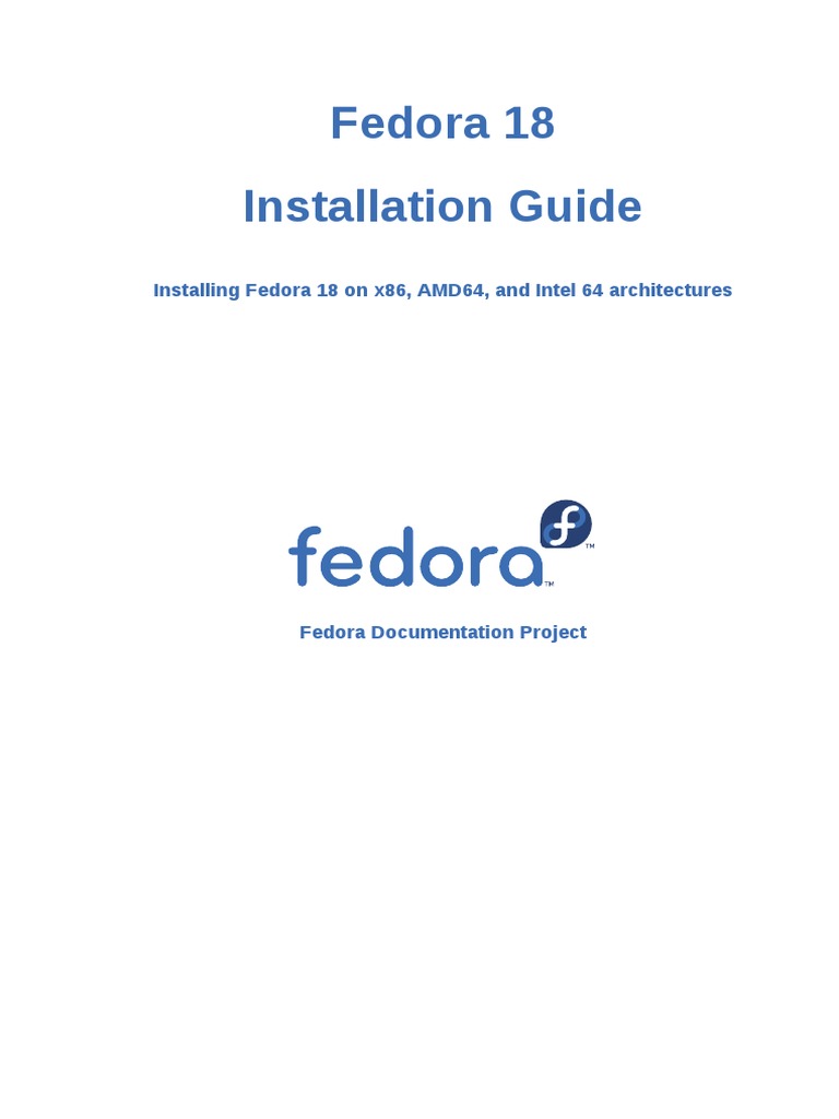 Fedora 18 Installation Guide en US | PDF | Booting | Fedora (Operating ...