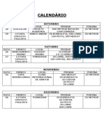 Calendario Natacao Master 2013