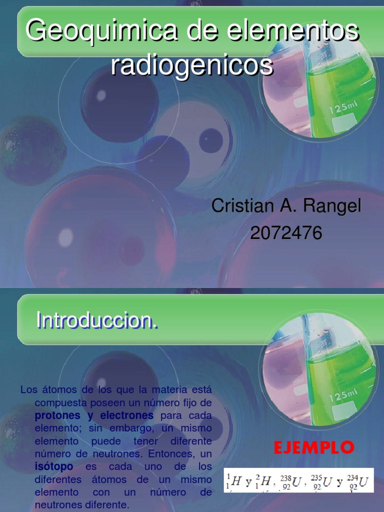 Geoquimica de Elementos Radiogenicos | PDF | Isótopo | Desintegración ...