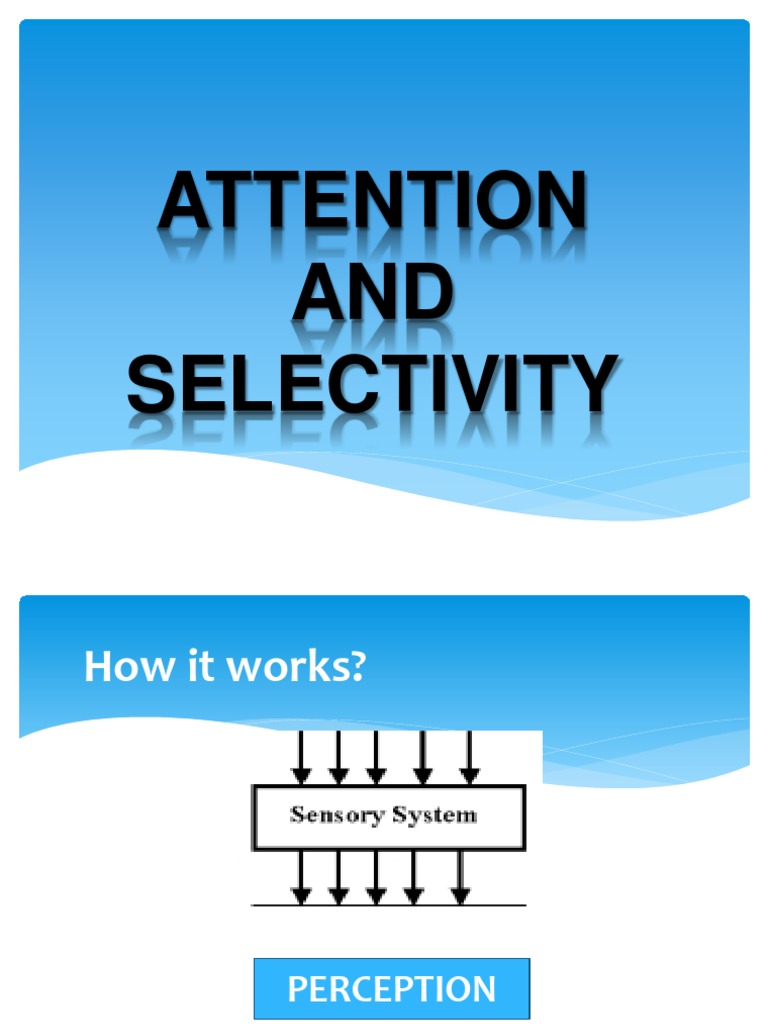 Attention AND Selectivity | PDF | Games & Activities