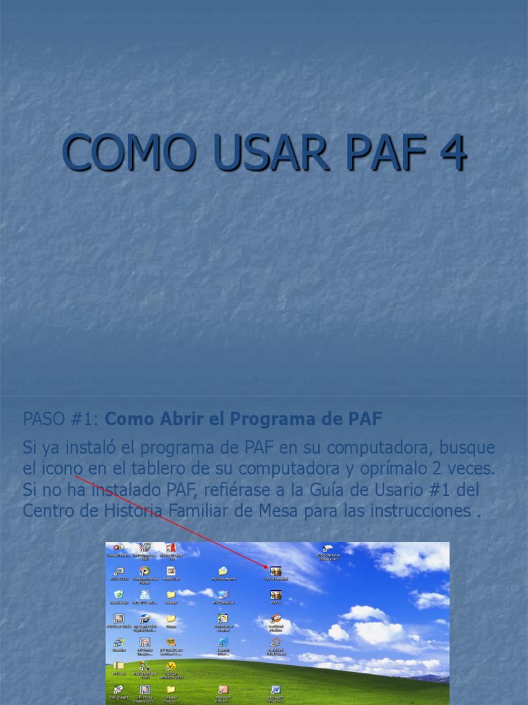 Como Usar Paf 4 | PDF | Menú (Computación) | Archivo de computadora