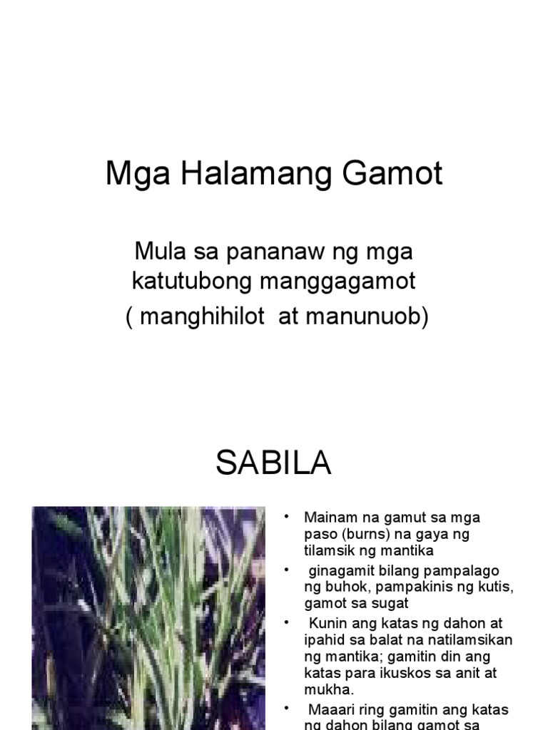 Mga Halamang Gamot