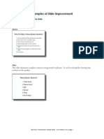 Examples of Slide Improvement: 1. Reducing Words On The Slide