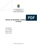 Roteiro de Seminário - Conflitos Étnicos Na Africa