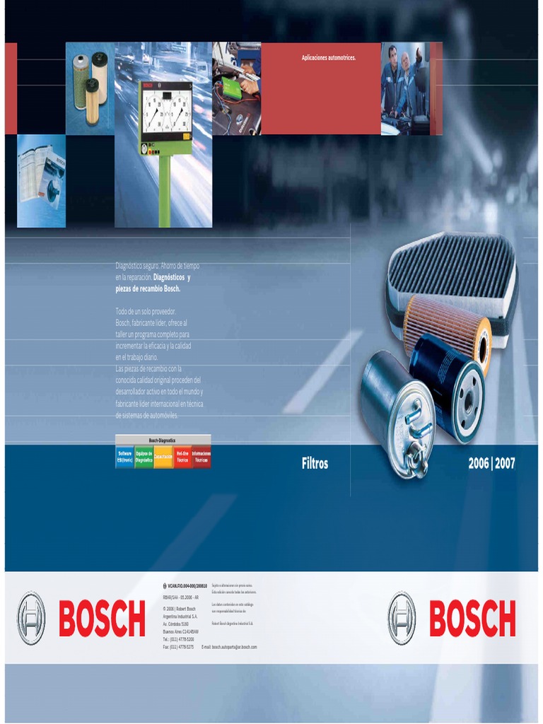 Catalogo Filtros 2007 Bosch | PDF | Carburador | Filtración
