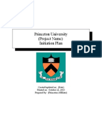 Princeton University (Project Name) Initiation Plan