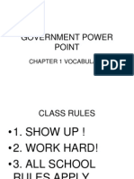 Government Power Point: Chapter 1 Vocabulary