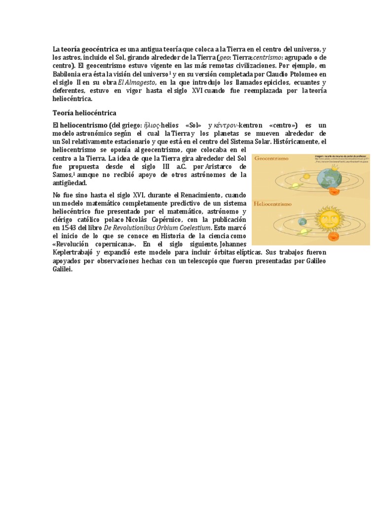 Teorias | PDF | Heliocentrismo | Astronomía antigua