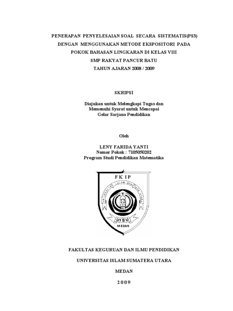 Contoh Judul Skripsi Quasi Eksperimen  Akurat  Faktual  Elegan