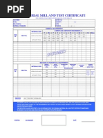 Material Mill & Test Certificate