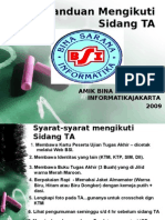 Download Panduan Mengikuti Sidang TA  by Aziz setyawan Hidayat SN17830540 doc pdf