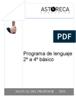 Programa de Lenguaje 2º A 4º Básico: Manual Del Profesor 2010
