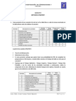 MÉTODOS CPM/PERT EJERCICIOS