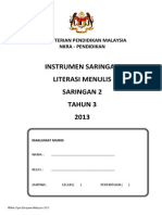 Instrumen Literasi Menulis Saringan 2 - Tahun 3 2013