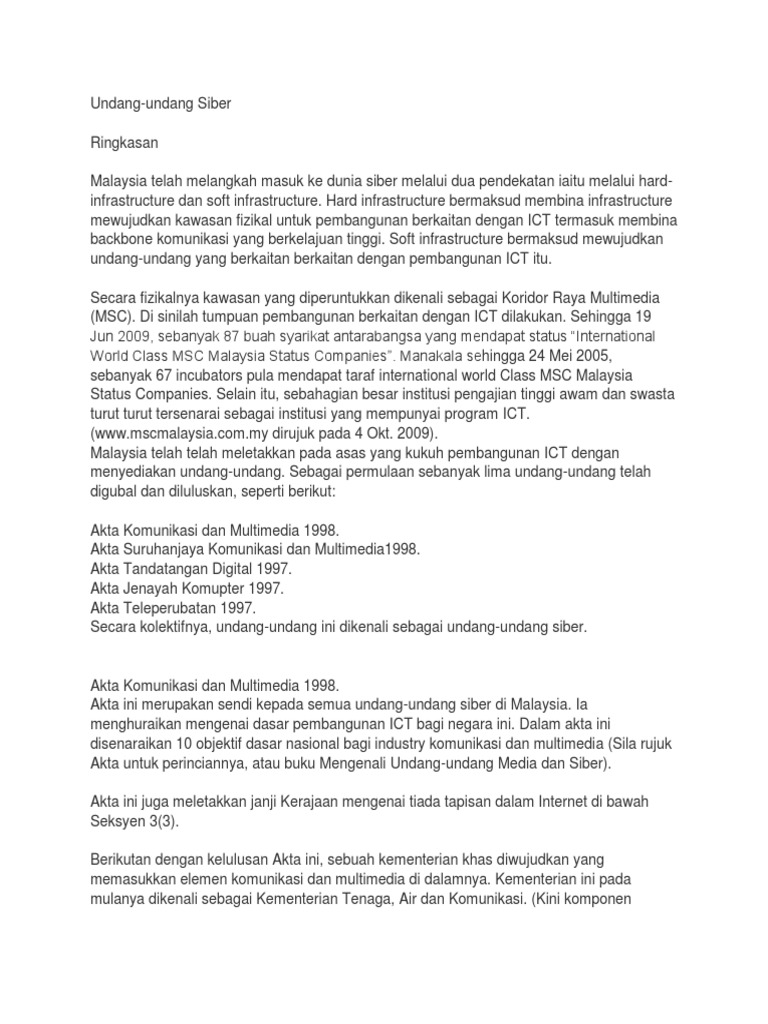Undang Undang Siber Pdf