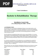 Download Bachelor in Rehabilitation Therapy crc syllabus by Haseeb SN17832699 doc pdf