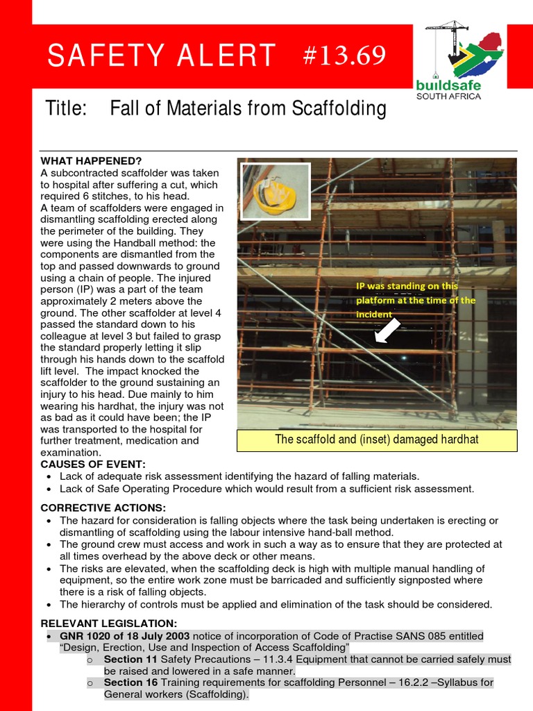 Scaffold Safety: Falling Materials Hazard | PDF | Science & Mathematics ...