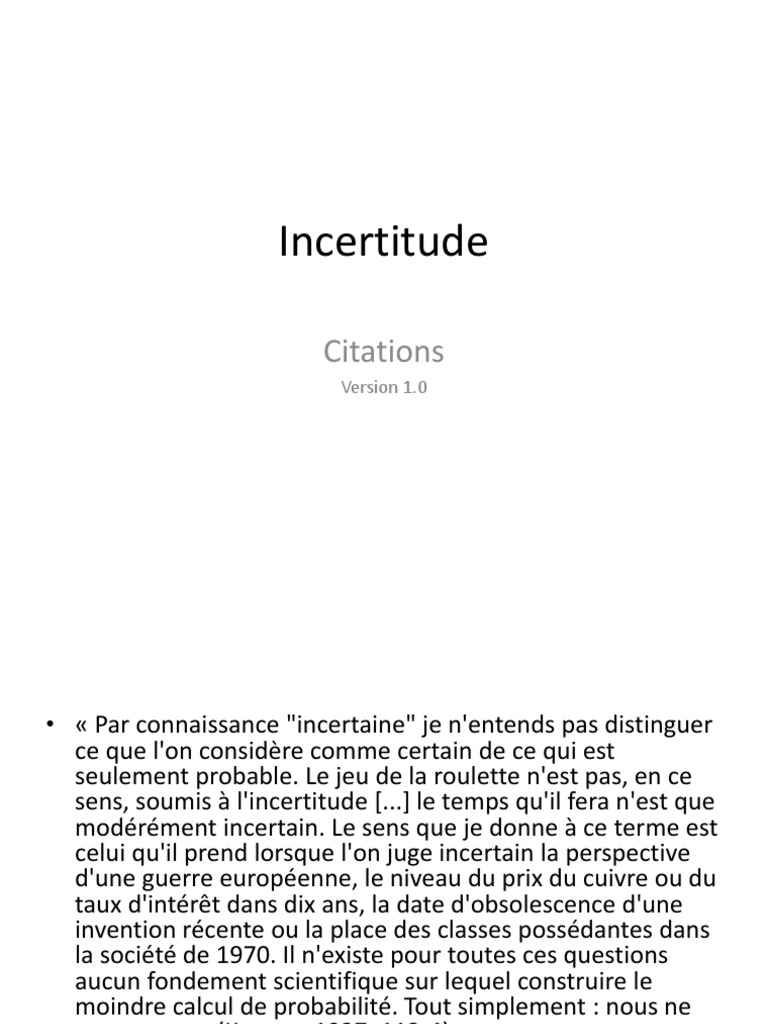 Citations Sur L Incertitude V3 Ppt Stoicisme Sciences Cognitives