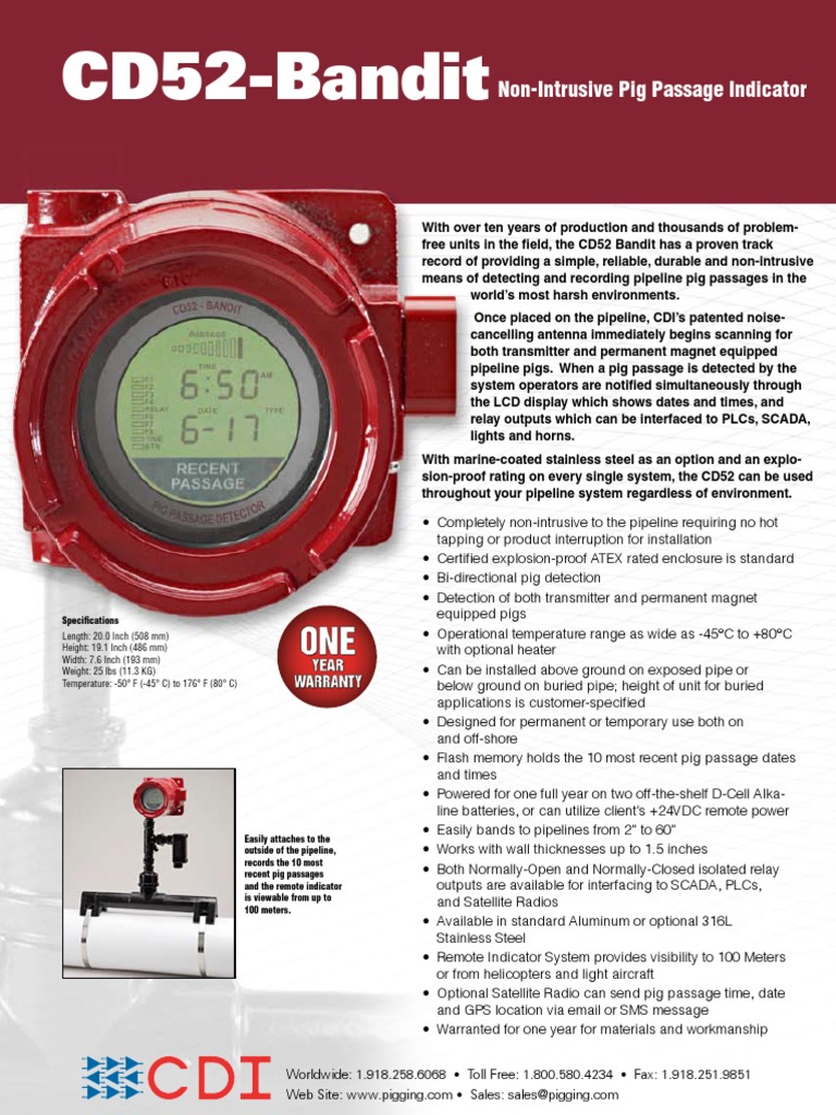 Non-Intrusive Pig Signaller Overview | PDF | Pipeline Transport ...
