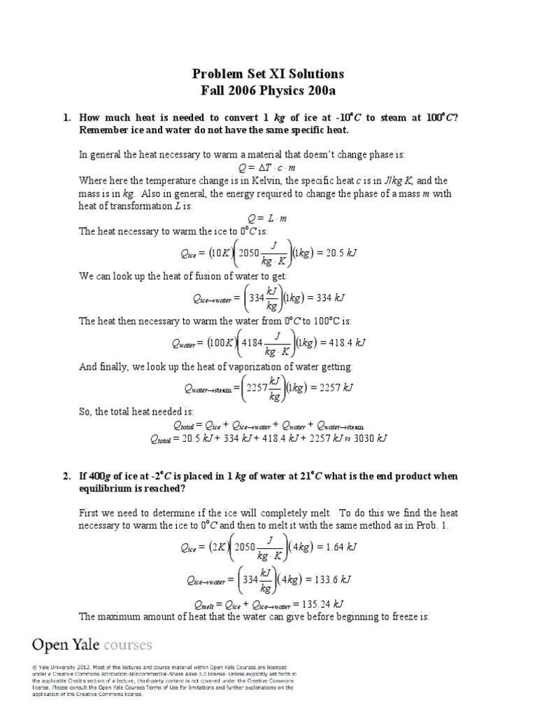 Heat Transfer Calculations in Physics | PDF | Gases | Heat