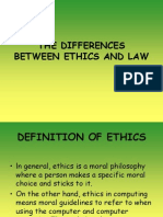 Lesson 7 - The Differences Between Ethics and Law